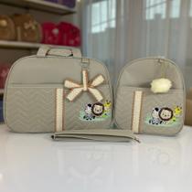 Kit Bolsa Maternidade Safári com 2 peças Mochila G+M Menino/Masculino Kit Bolsa Maternidade Safári com 2 peças Mochila G+M Menino/Masculino