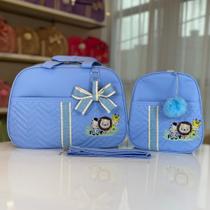Kit Bolsa Maternidade Safári com 2 peças Mochila G+M Menino/Masculino Kit Bolsa Maternidade Safári com 2 peças Mochila G+M Menino/Masculino
