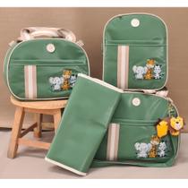 kit bolsa maternidade safari com mochila e trocador