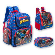 Kit Bolsa Mochila Escolar Masculina Spider Man Passeio Kit Bolsa Mochila Escolar Masculina Spider Man Passeio