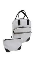 Kit Bolsa Mochila Feminina Trabalho Viagem Faculdade Tiracolo + Carteira Necessaire Kit Bolsa Mochila Feminina Trabalho Viagem Faculdade Tiracolo + Carteira Necessaire