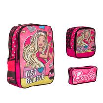 Kit Bolsa Mochila Infantil Feminina Barbie Pre Escola Barata