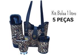 Kit Bolsa Para Chimarrão 1 Litro 5 Peças Animal Print Onça Kit Bolsa Para Chimarrão 1 Litro 5 Peças Animal Print Onça
