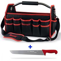Kit Bolsa para ferramentas 21 bolsos BGL + Faca churrasco 14" Refile Aéreo BKR203-14 - Starrett Kit Bolsa para ferramentas 21 bolsos BGL + Faca churrasco 14" Refile Aéreo BKR203-14 - Starrett