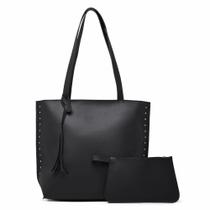 Kit Bolsa Sacola Grande Feminina Alça de Ombro e Lado Com Necessaire