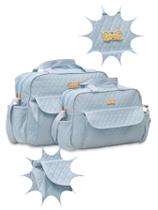 Kit Bolsa Saida Maternidade 2 Peças Impermeável Mala Reforçada Menino Menina Bebê