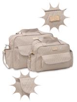 Kit Bolsa Saida Maternidade 2 Peças Impermeável Mala Reforçada Menino Menina Bebê