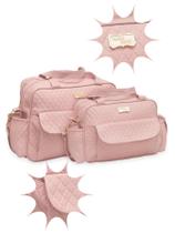 Kit Bolsa Saida Maternidade 2 Peças Impermeável Mala Reforçada Menino Menina Bebê
