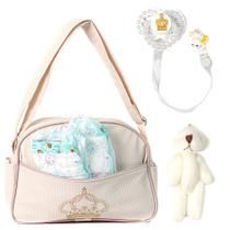 Kit Bolsa Saida Maternidade Bege com 2 Fraldas e Acessórios para Bebê Recém Nascido Kit Bolsa Saida Maternidade Bege com 2 Fraldas e Acessórios para Bebê Recém Nascido