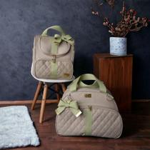 Kit Bolsa Saída Maternidade de Luxo Menino/Menina 2 peças e laços