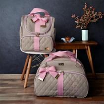 Kit Bolsa Saída Maternidade de Luxo Menino/Menina 2 peças e laços Kit Bolsa Saída Maternidade de Luxo Menino/Menina 2 peças e laços