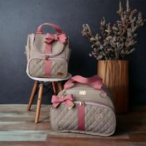 Kit Bolsa Saída Maternidade de Luxo Menino/Menina 2 peças e laços Kit Bolsa Saída Maternidade de Luxo Menino/Menina 2 peças e laços