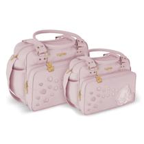 Kit Bolsa Saída Maternidade Griff Bebê Impermeável 2 Peças Mala De Luxo Com Alça Resistente