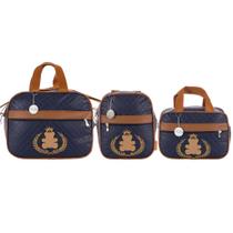 Kit Bolsa Saida Maternidade Ted Marinho com Medalha - 3 pçs Kit Bolsa Saida Maternidade Ted Marinho com Medalha - 3 pçs