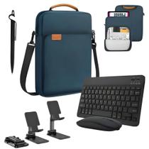 Kit Bolsa + Teclado + Suporte + Caneta Touch Para Tablets Até 13 Polegadas