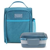 Kit Bolsa Térmica E Pote De Marmita 2 Andares Concept Azul Kit Bolsa Térmica E Pote De Marmita 2 Andares Concept Azul
