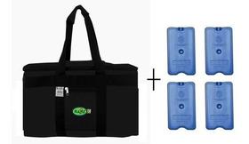 Kit Bolsa Térmica Impermeável 40 Litros - Raju + 4 Gelos Reutilizáveis