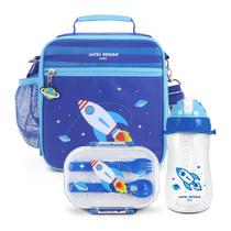 Kit Bolsa Térmica Lancheira Necessaire Marmita Lanches Garrafa Squeeze Infantil Escola Passeio Creche BPA Free