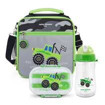Kit Bolsa Térmica Lancheira Necessaire Marmita Lanches Garrafa Squeeze Infantil Escola Passeio Creche BPA Free