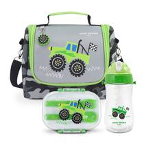 Kit Bolsa Térmica Lancheira Necessaire Marmita Lanches Garrafa Squeeze Infantil Escola Passeio Creche BPA Free