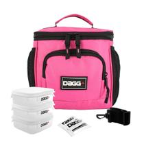 Kit Bolsa Térmica M Fit Sport + 3 Potes Antibac + 2 Gel Térmicos + 1 Alça de Transporte - Rosa