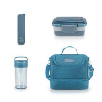 Kit Bolsa Térmica+Marmita 2 andares+Porta Talheres+Garrafa