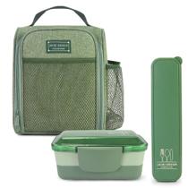 Kit Bolsa Térmica, Marmita, Porta Talheres Joy Verde Kit Bolsa Térmica, Marmita, Porta Talheres Joy Verde