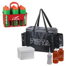 Kit Bolsa Térmica Massagem + Cesta c/ 6 Squeezes 1L Finta