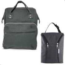 Kit Bolsa Térmica Para Mamadeira + Mochila Maternidade Com Divisórias Pimpolho