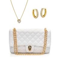 Kit Bolsa Transversal Feminina Bordado Tiracolo Grande Kit Bolsa Transversal Feminina Bordado Tiracolo Grande