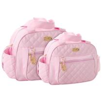 Kit Bolsas Bebê Griff Baby Matelassê Elegance Rosa Kit Bolsas Bebê Griff Baby Matelassê Elegance Rosa