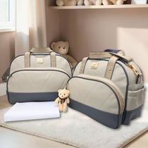 Kit Bolsas Bebe Maternidade Classic Enxoval Miellu Bolsas com Trocador - 5 peças Cor:Chumbo Kit Bolsas Bebe Maternidade Classic Enxoval Miellu Bolsas com Trocador - 5 peças Cor:Chumbo