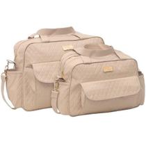 Kit Bolsas Bebê Mave Baby Matelassê Stella Bege Kit Bolsas Bebê Mave Baby Matelassê Stella Bege