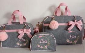 Kit bolsas de maternidade personalizadas, obs, informar o nome da criança - Tudo chique bordados