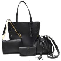 Kit Bolsas Feminina Grande Pequena Média 4 Bolsas Variadas Kit Bolsas Feminina Grande Pequena Média 4 Bolsas Variadas