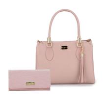 Kit Bolsas femininas 2 Peças Lorena Media Transversal e Carteira Lançamento 2022 - Duart'Sduarts