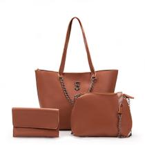 Kit Bolsas feminino 3 pçs Bolsa Grande + Bolsinha e Carteira Kit Bolsas feminino 3 pçs Bolsa Grande + Bolsinha e Carteira