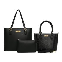 Kit Bolsas Grande + Bau + Carteira Feminina Willibags .