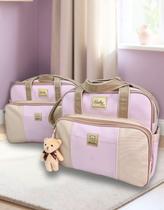 Kit Bolsas Maternidade Bebê Enxoval + Trocador Miellu - Linha Deluxe Cor:Verde