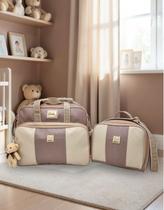 Kit Bolsas Maternidade Grande e Térmica Bebê Enxoval Menino Menina + Trocador Miellu - Linha Deluxe Cor:Marrom Kit Bolsas Maternidade Grande e Térmica Bebê Enxoval Menino Menina + Trocador Miellu - Linha Deluxe Cor:Marrom