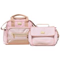 Kit Bolsas Maternidade Griff Baby Chevron Charm Rosa Kit Bolsas Maternidade Griff Baby Chevron Charm Rosa