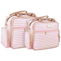 Kit Bolsas Maternidade Griff Baby Chevron Urban Rosa Kit Bolsas Maternidade Griff Baby Chevron Urban Rosa