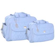 Kit Bolsas Maternidade Griff Baby Classic Gold Azul Claro
