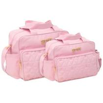 Kit Bolsas Maternidade Griff Baby Triângulo Premium Rosa Kit Bolsas Maternidade Griff Baby Triângulo Premium Rosa