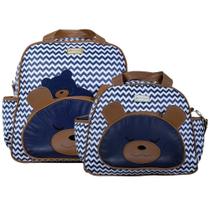 Kit Bolsas Maternidade Mave Baby Bear Premium Azul Marinho