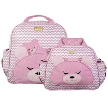 Kit Bolsas Maternidade Mave Baby Bear Premium Rosa
