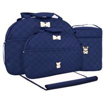 Kit Bolsas Maternidade Mave Baby Prime Gold Azul Marinho