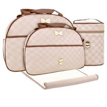 Kit Bolsas Maternidade Mave Baby Prime Gold Bege Kit Bolsas Maternidade Mave Baby Prime Gold Bege