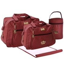 Kit Bolsas Maternidade Mave Baby Royal Vinho