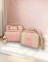 Kit Bolsas Maternidade Média e Térmica Bebê Enxoval Menina Menina + Trocador Miellu - Linha Deluxe Cor:Azul